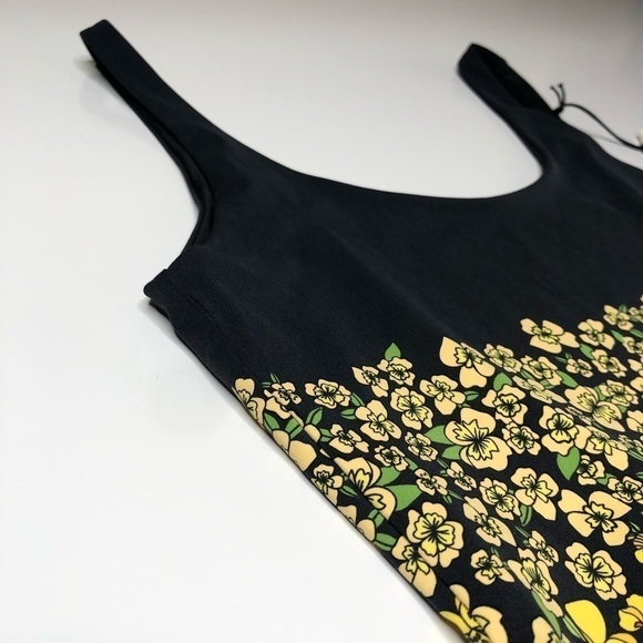 NEW Onia Rachel Floral Yellow Blue Pink Flower Black Stretchy One Piece Swimsuit - Picture 8 of 16